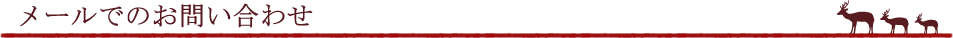 メールでのお問い合わせ